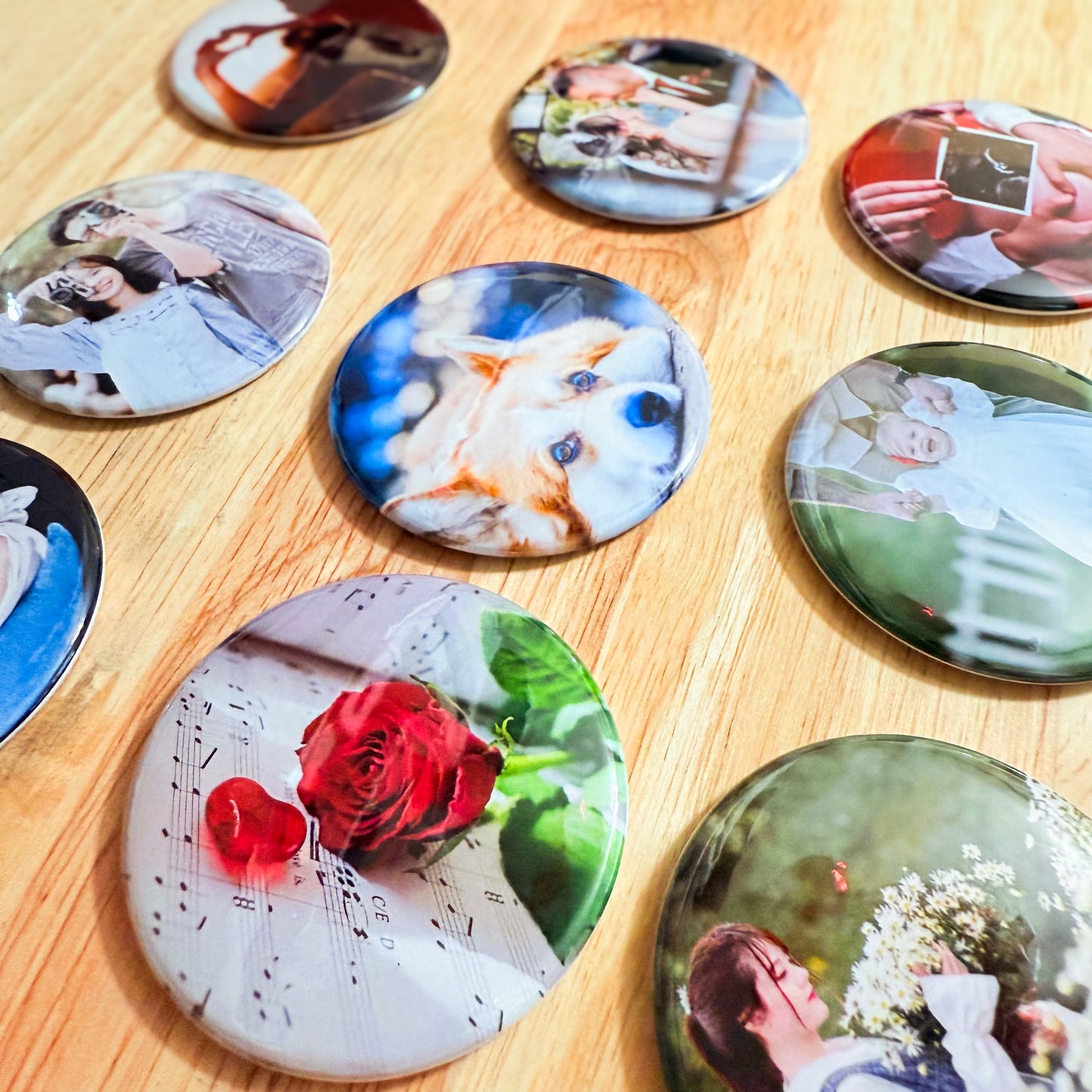 Custom Round Photo Magnets