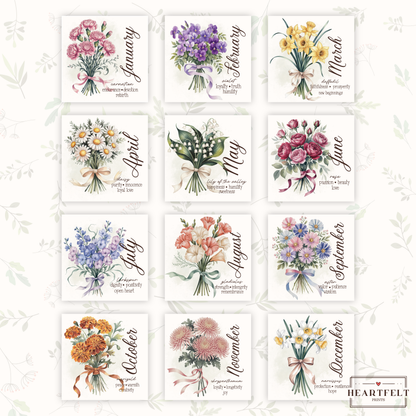 Birth Month Flower Fridge Magnet