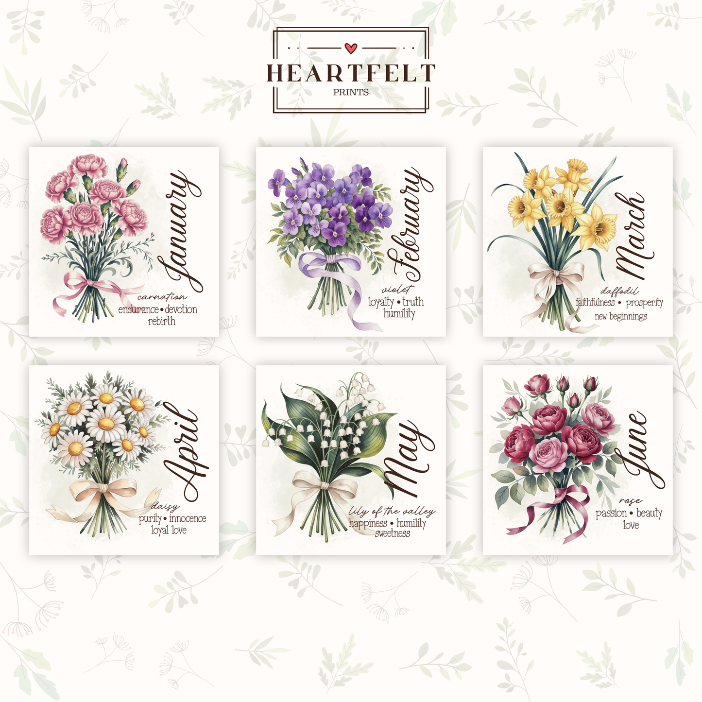 Birth Month Flower Fridge Magnet