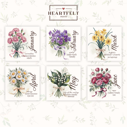 Birth Month Flower Fridge Magnet