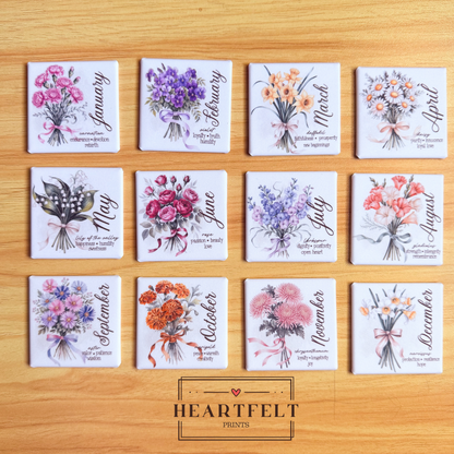 Birth Month Flower Fridge Magnet