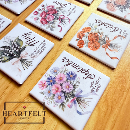 Birth Month Flower Fridge Magnet