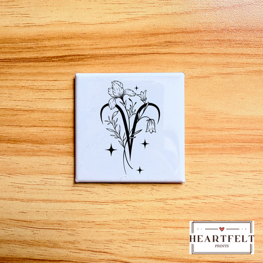 Floral Zodiac Fridge Magnet