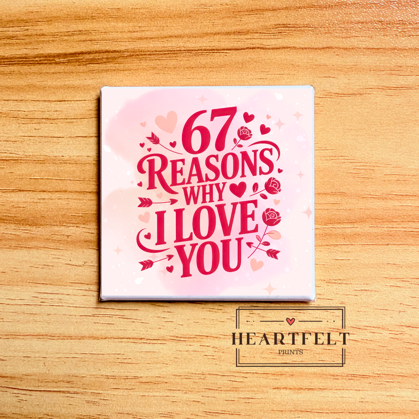 67 Reasons Why I Love You |  Valentine Magnet