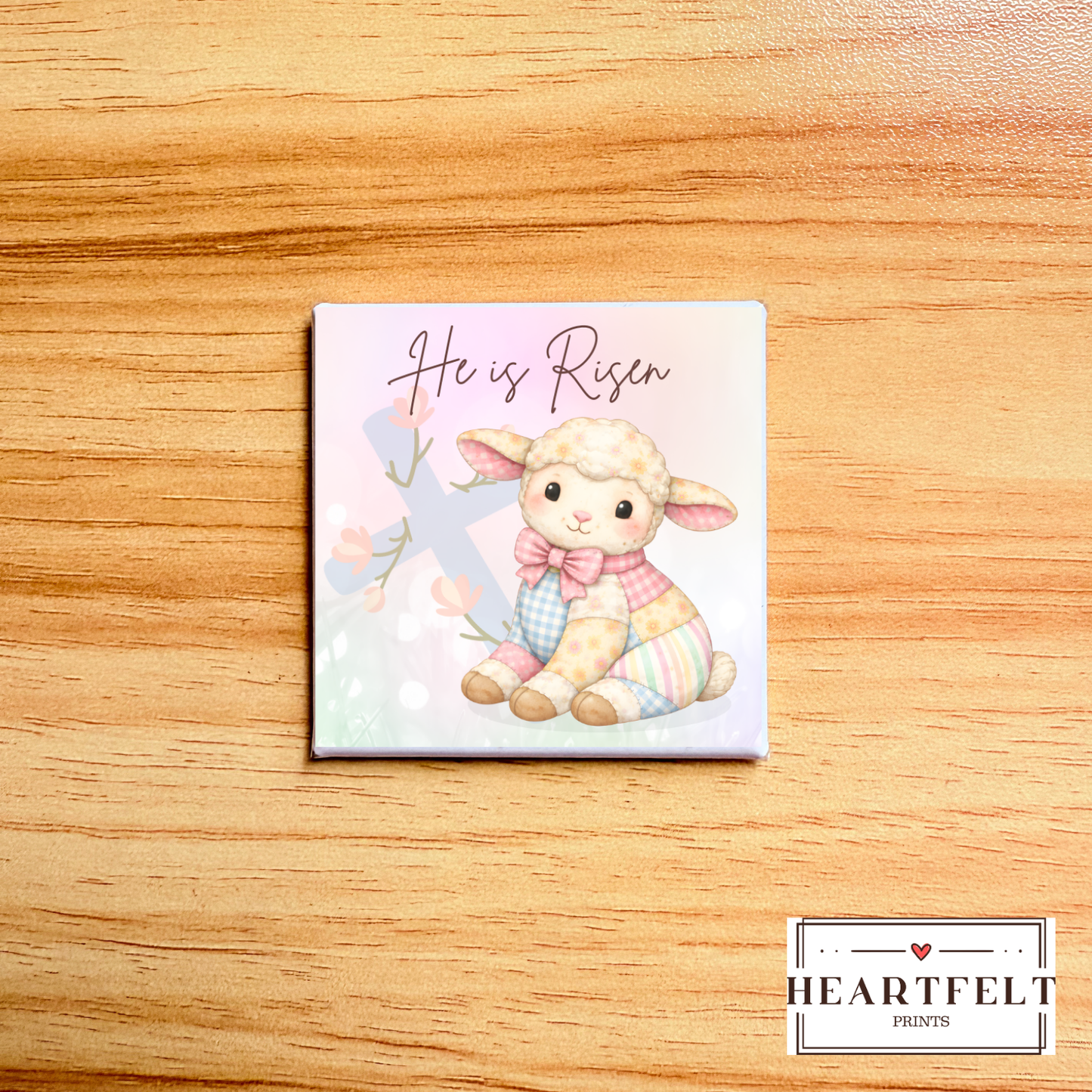 Patchwork Easter Lamb Fridge Magnet | He is Risen
